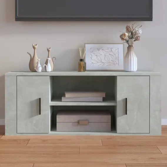 Zniżka Szafka pod TV, szarość betonu, 100x35x40 cm Lumarko! - Hurtownia wielobranżowa Lumarko